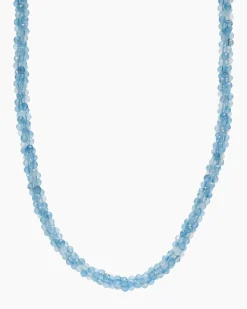 Clearance Collier mit Aquamarin Halsketten & Colliers