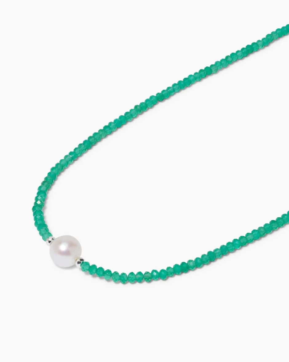 Discount Collier mit Edelsteinen & SWZ-Perle Halsketten & Colliers