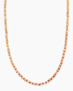 Outlet Collier mit Feueropal & Rauchquarz Halsketten & Colliers