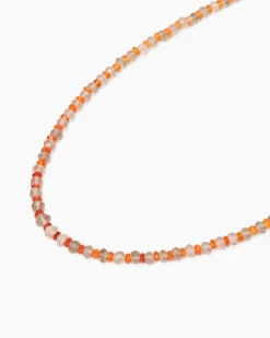 Outlet Collier mit Feueropal & Rauchquarz Halsketten & Colliers