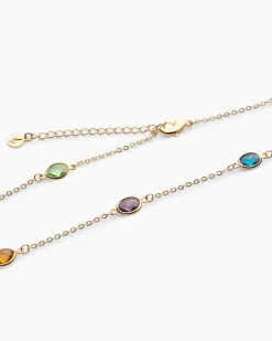 Collier mit Glassteinen Halsketten & Colliers