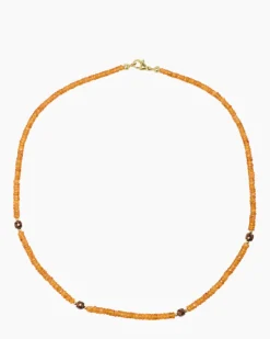 Collier mit Mandarin-Granat & Hämatit Halsketten & Colliers