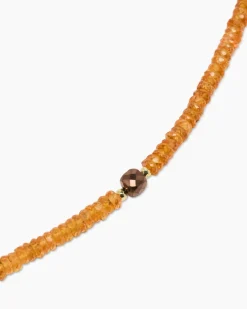 Collier mit Mandarin-Granat & Hämatit Halsketten & Colliers