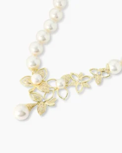 New Collier mit MK-Perlen und Zirkonia Halsketten & Colliers