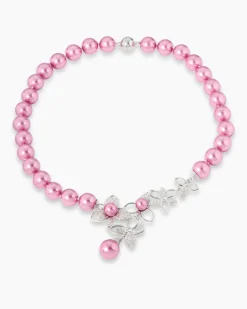 New Collier mit MK-Perlen und Zirkonia Halsketten & Colliers