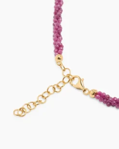 Clearance Collier mit Rubin oder Saphir Halsketten & Colliers