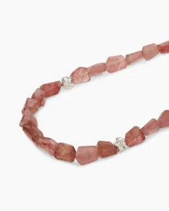 Hot Collier mit Strawberry Quarz und Pyrit Halsketten & Colliers