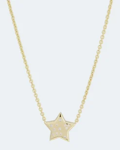 Online Collier mit Zirkonia-Stern Halsketten & Colliers