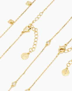 Collier-Set mit Zirkonia, 2tlg. Halsketten & Colliers