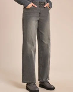 Best Color Denim weites Bein Hosen