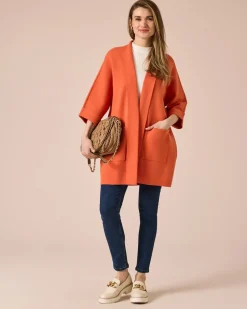 Sale Cosy Cardigan mit 3/4-Ärmeln Strickware