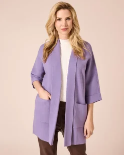 Sale Cosy Cardigan mit 3/4-Ärmeln Strickware