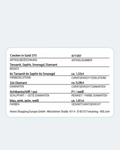 Online Creolen Edelstein Mix Ohrringe