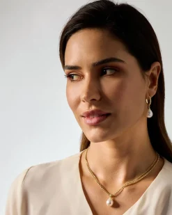 Clearance Creolen mit MK-Perle & Zirkonia Ohrringe