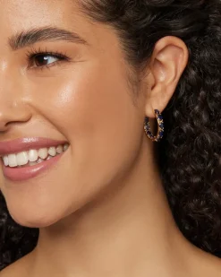 Clearance Creolen mit Saphir Ohrringe