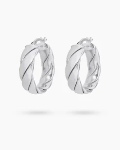 Sale Creolen mit Struktur Ohrringe