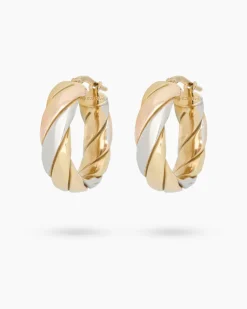 Sale Creolen mit Struktur Ohrringe