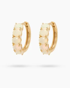 Clearance Creolen mit Äthiopischem Opal Ohrringe