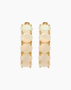 Clearance Creolen mit Äthiopischem Opal Ohrringe