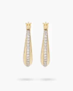 Outlet Creolen mit Zirkon Ohrringe