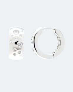 Hot Creolen mit Zirkonia Ohrringe