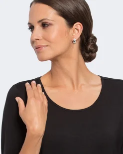 Hot Creolen mit Zirkonia Ohrringe