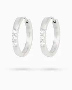 New Creolen mit Zirkonia Ohrringe