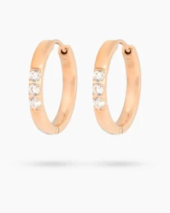 New Creolen mit Zirkonia Ohrringe