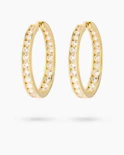 Outlet Creolen mit Zirkonia Ohrringe