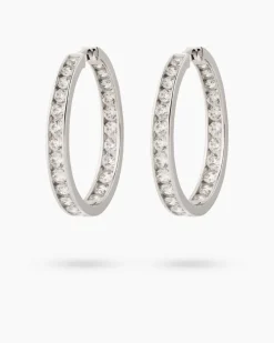 Outlet Creolen mit Zirkonia Ohrringe