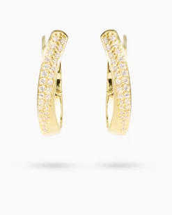 Discount Creolen mit Zirkonia Ohrringe