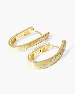 Discount Creolen mit Zirkonia Ohrringe