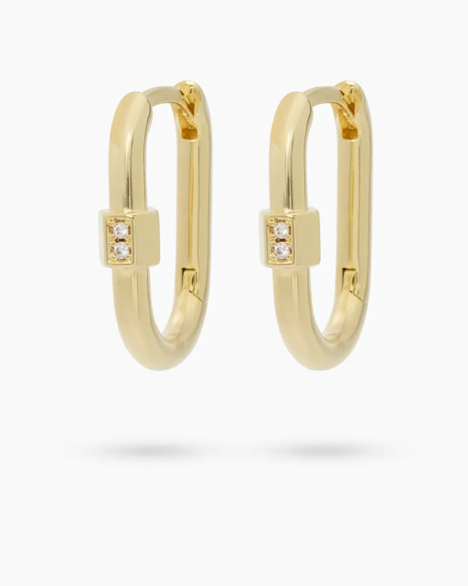 Discount Creolen mit Zirkonia Ohrringe