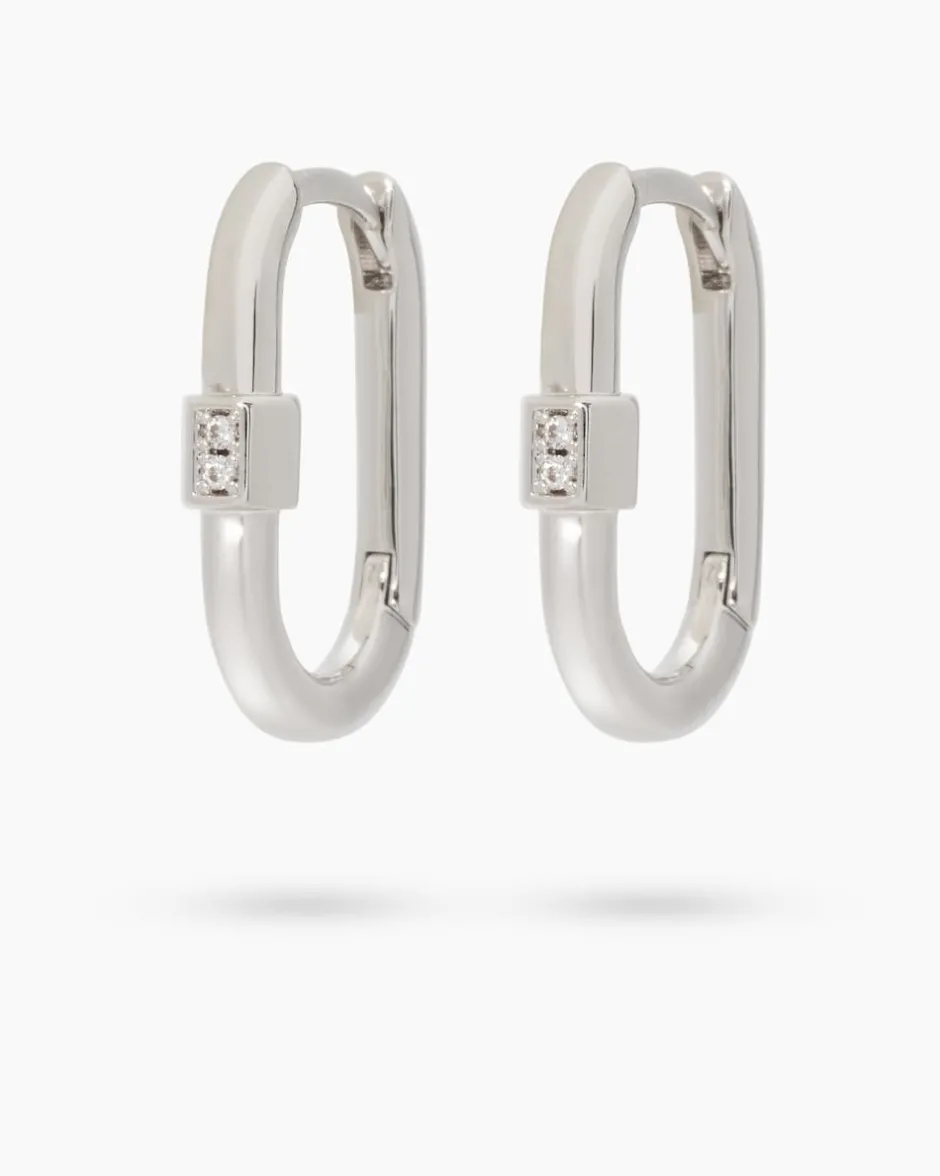 Discount Creolen mit Zirkonia Ohrringe