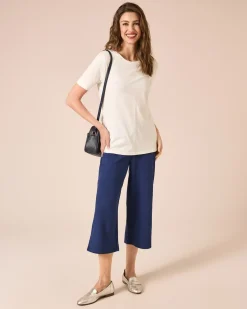 Outlet Culotte aus Struktur-Jersey Hosen