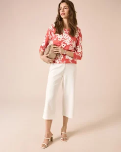 Outlet Culotte aus Struktur-Jersey Hosen