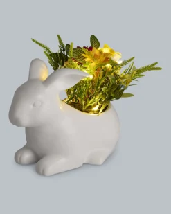 New Deko-Häschen mit LED-Blumen Dekoration