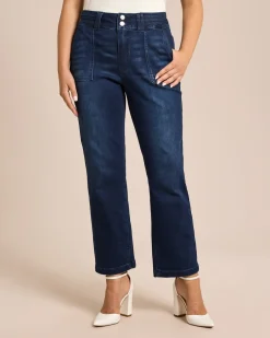Denim Hose mit Bunddetail Hosen