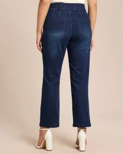 Denim Hose mit Bunddetail Hosen