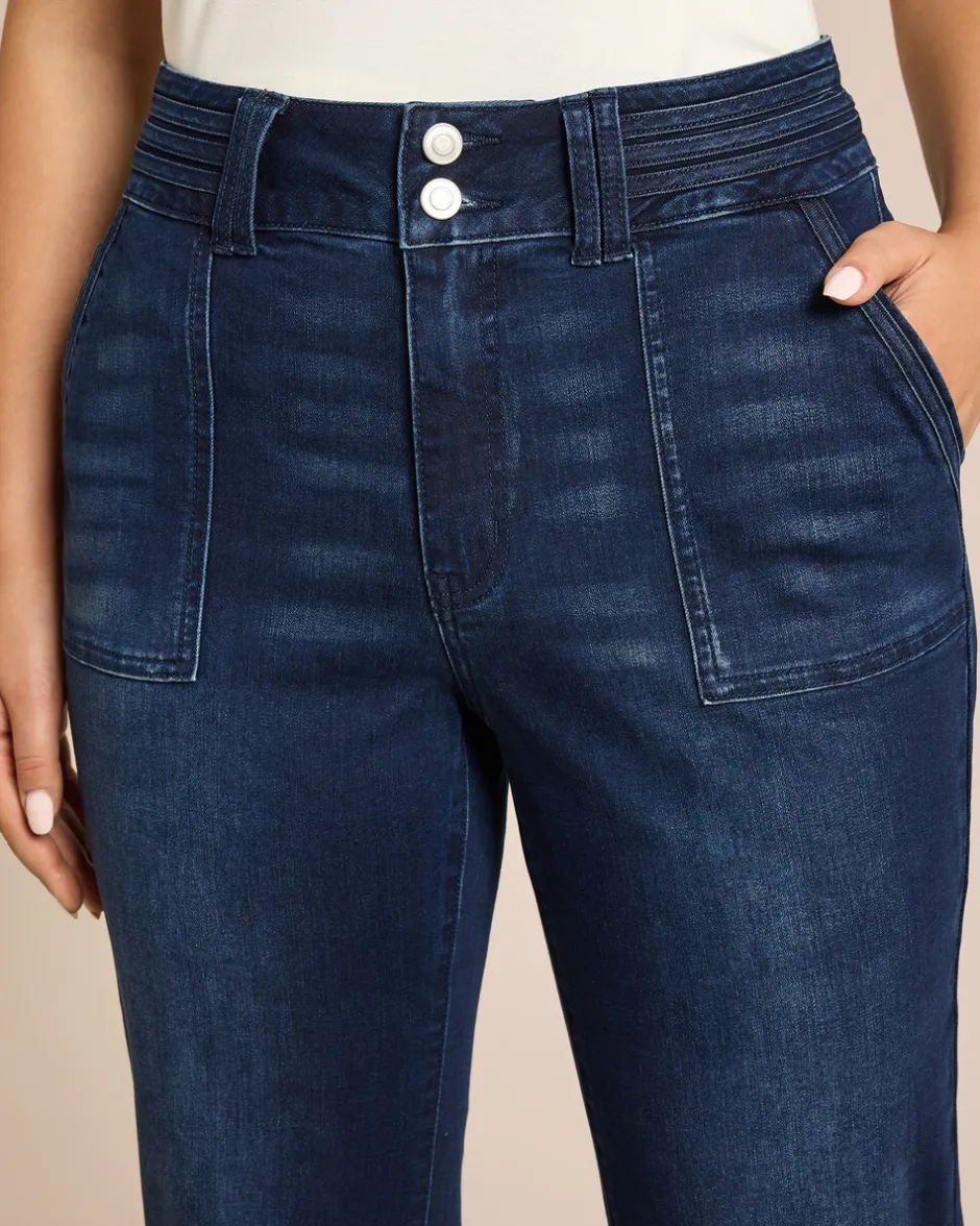 Denim Hose mit Bunddetail Hosen