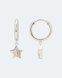 Diamant-Creolen 0,05 ct Ohrringe