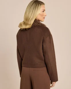 Clearance Doubleface Jacke Shearling Kragen Jacken & Mäntel