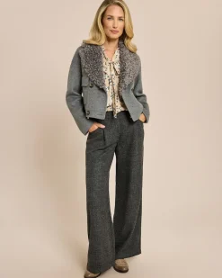 Clearance Doubleface Jacke Shearling Kragen Jacken & Mäntel