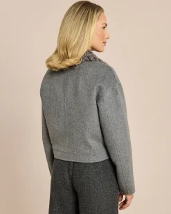 Clearance Doubleface Jacke Shearling Kragen Jacken & Mäntel