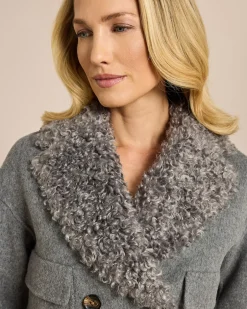 Clearance Doubleface Jacke Shearling Kragen Jacken & Mäntel