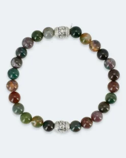 Best Edelstein-Armband mit Silber-Beads Armbänder