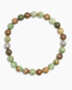 Clearance Edelstein-Armband mit Silber-Beads Armbänder