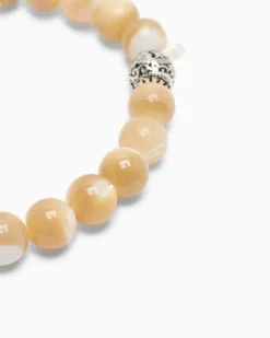 Clearance Edelstein-Armband mit Silber-Beads Armbänder