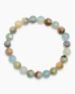 Clearance Edelstein-Armband mit Silber-Beads Armbänder