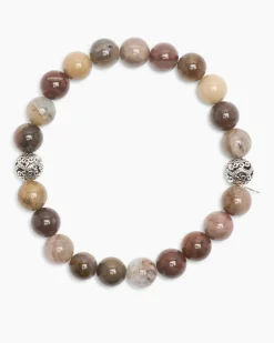 Clearance Edelstein-Armband mit Silber-Beads Armbänder